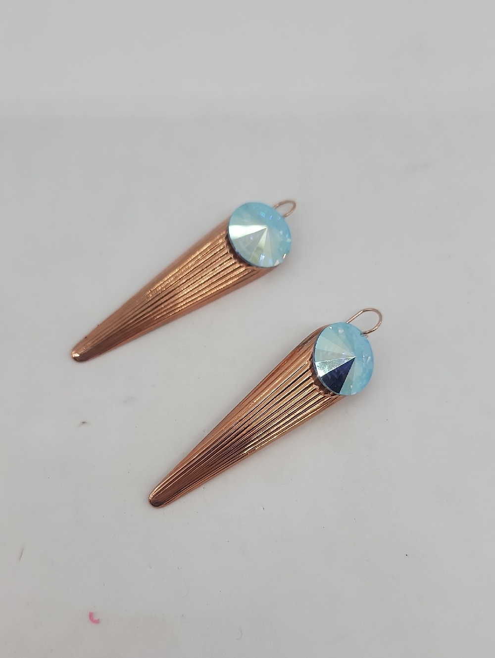 GOODNIGHT ROBICHEAUX AQUA AB DROP EARRINGS